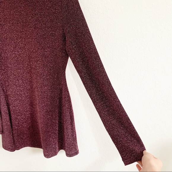 REFORMATION Riley Blush Sparkle Long Sleeve Dress size Large - Picture 6 of 11